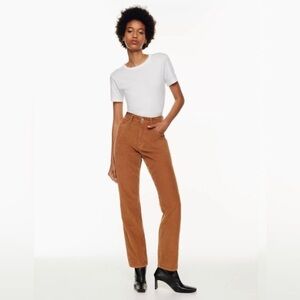 Denim Forum high waisted tan corduroy pants. Size 29